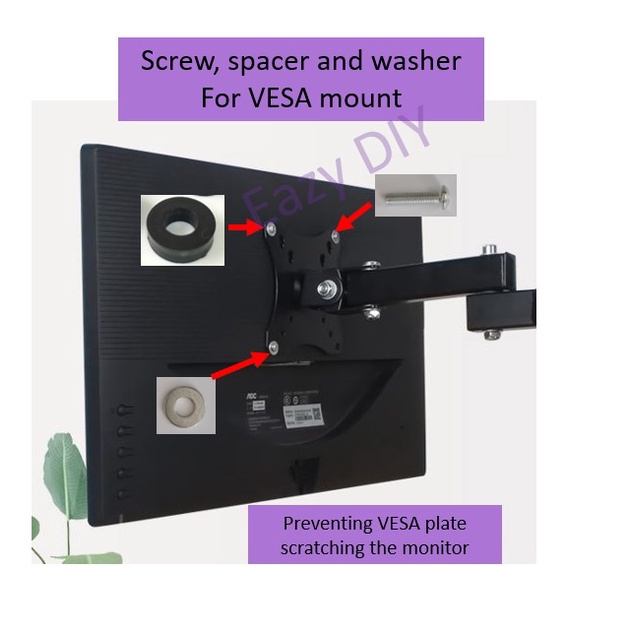 [SG Stock] VESA Spacers and screws for Monitor Arm 8pcs each (for 2