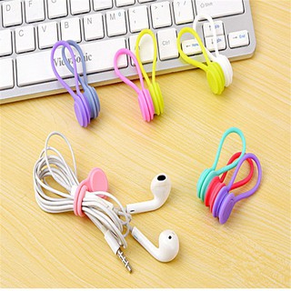 Magnetic Earphone Cord Winder Cable Holder Organizer Clips
