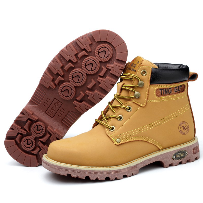 mens leather steel toe boots