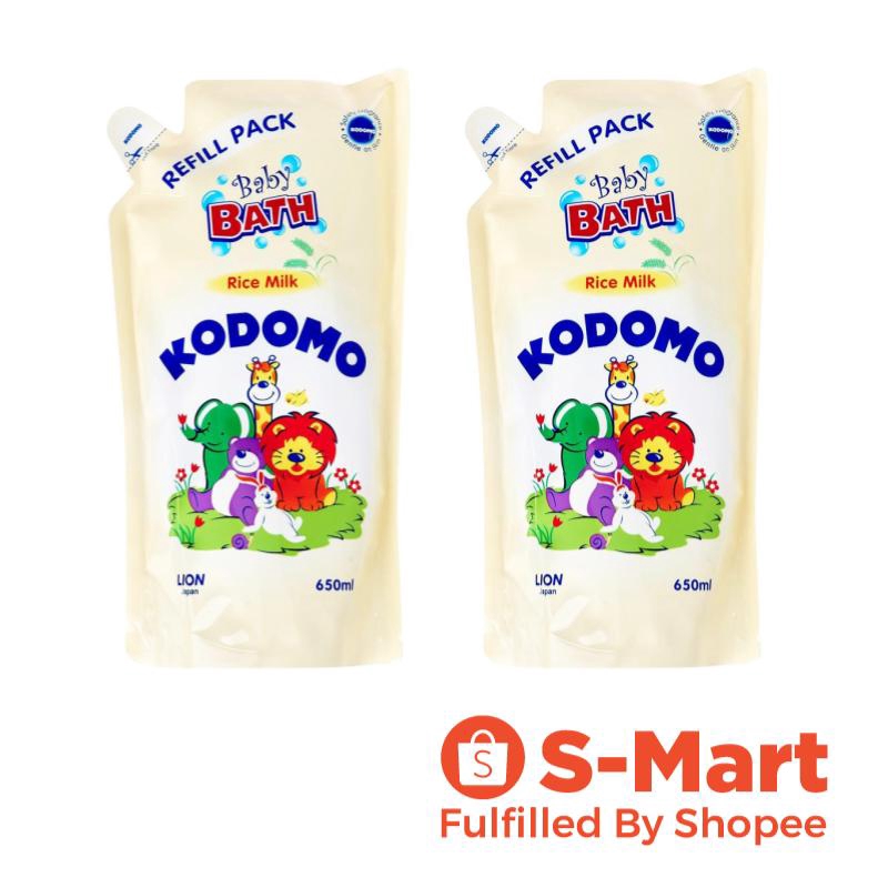 [Pack of 2] Kodomo Baby Bath Wash, Rice Milk, 2x650ml Shopee Singapore