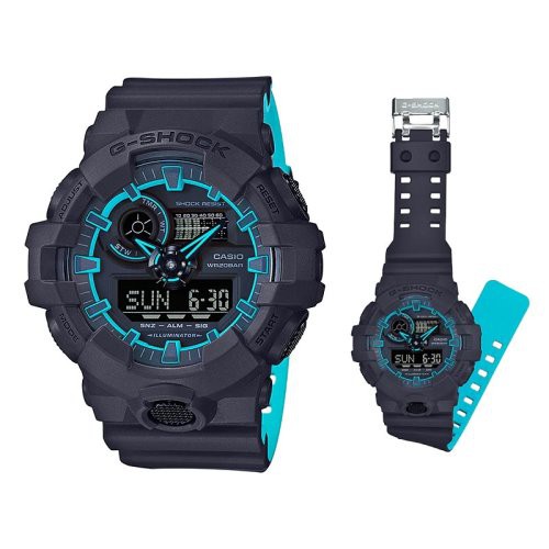 g shock sky blue watch