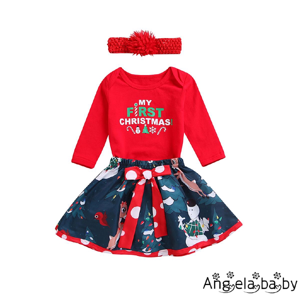 my first christmas baby romper