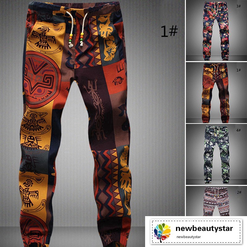 mens patterned joggers