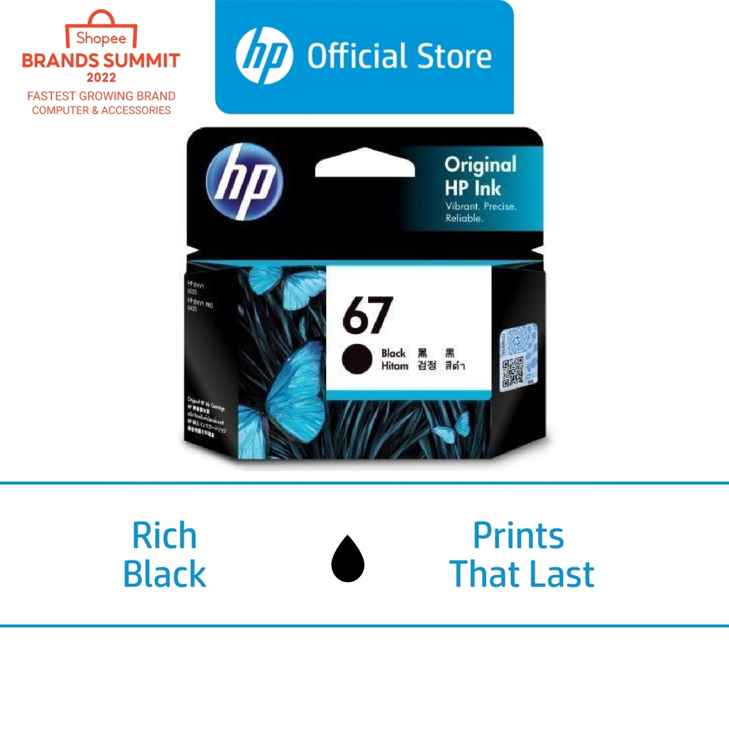 HP 67 Original Ink Cartridge (HP ENVY 6000 series, ENVY Pro 6400 series