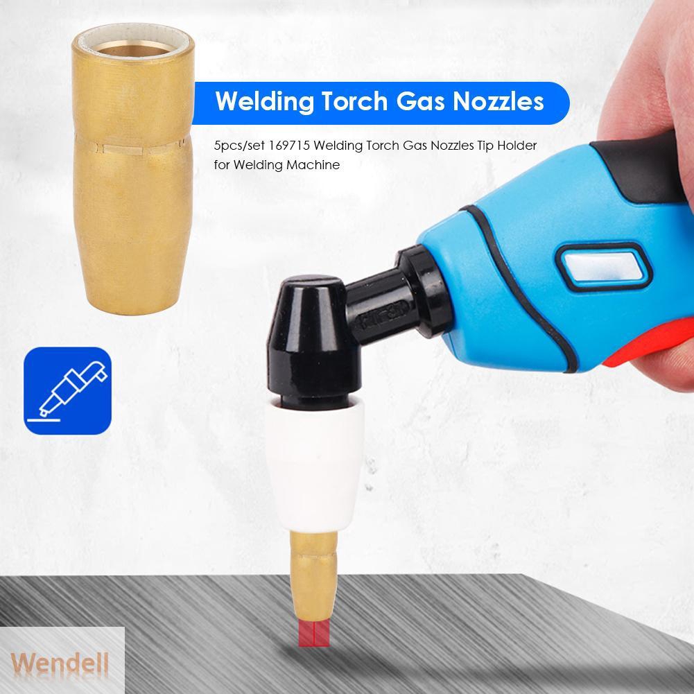 W 5pcs Set 169715 Welding Torch Gas Nozzles Tip Holder For Welding Machine