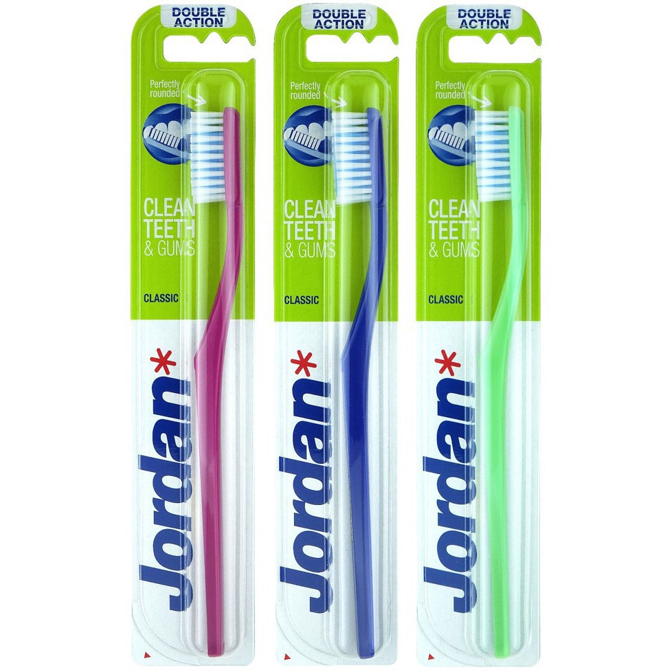 Jordan CLASSIC MEDIUM DOUBLE ACTION HARD TOOTHBRUSH Shopee Singapore