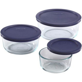 Pyrex Simply Store 6 Piece Round Glass Food Storage Set Shopee Singapore