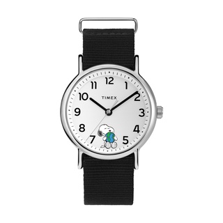 Timex Weekender x Peanuts Take Care 38mm Fabric Strap Watch - Silver-Tone, Black (TW2V07000) #0