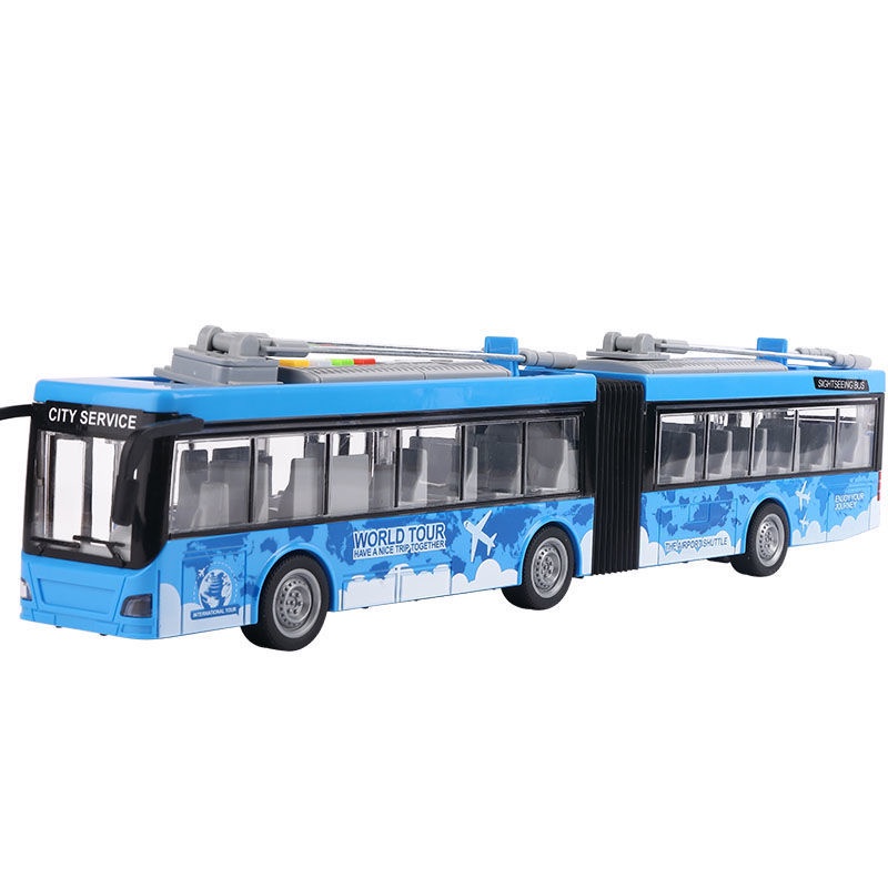 Super Long Bus Bus Toy Car Children Boy 3 Years Old 2 Car Large Double Section Open Door Baby