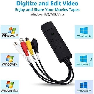 USB Audio Video Converter, VHS to Digital Converter, Video Capture Card Digitize from Analog Video VCR VHS DVD