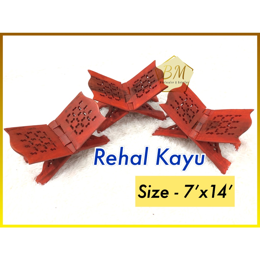 Shop Malaysia Rehal Wood Carved Beautiful For Al Quran Iqra And Other Shopee Singapore