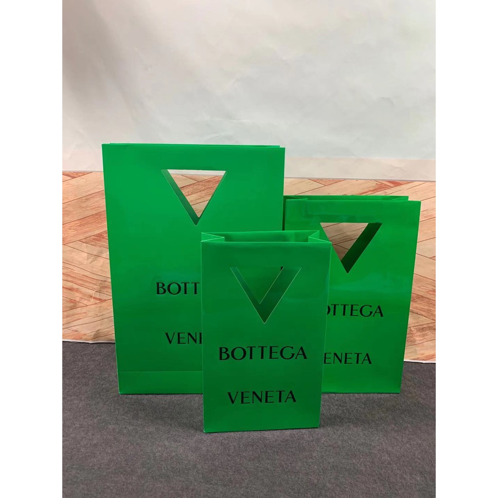 Bottega Veneta Bv Green Gift Bag Box Packaging Shoe Handbag Shopping Shopee Singapore