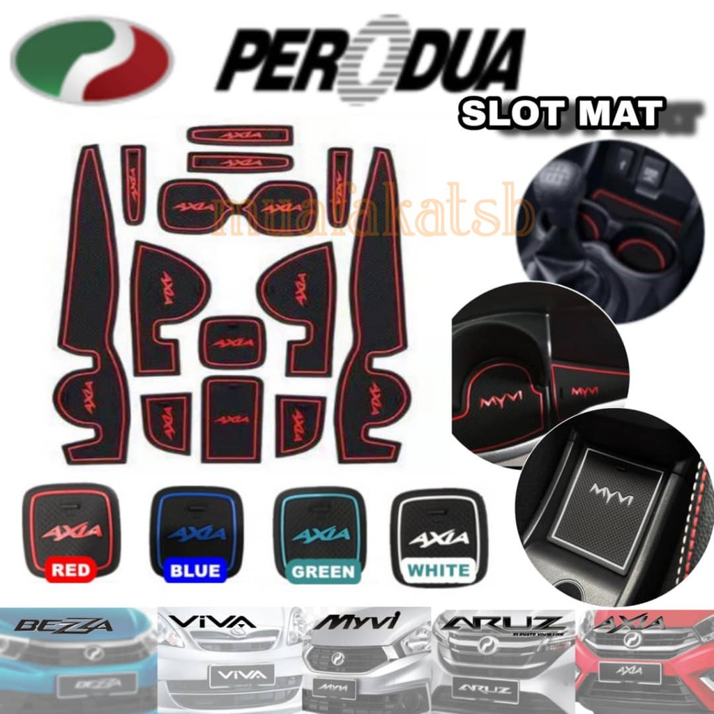 SLOT MAT perodua interior car Myvi Axia Alza Bezza Aruz 