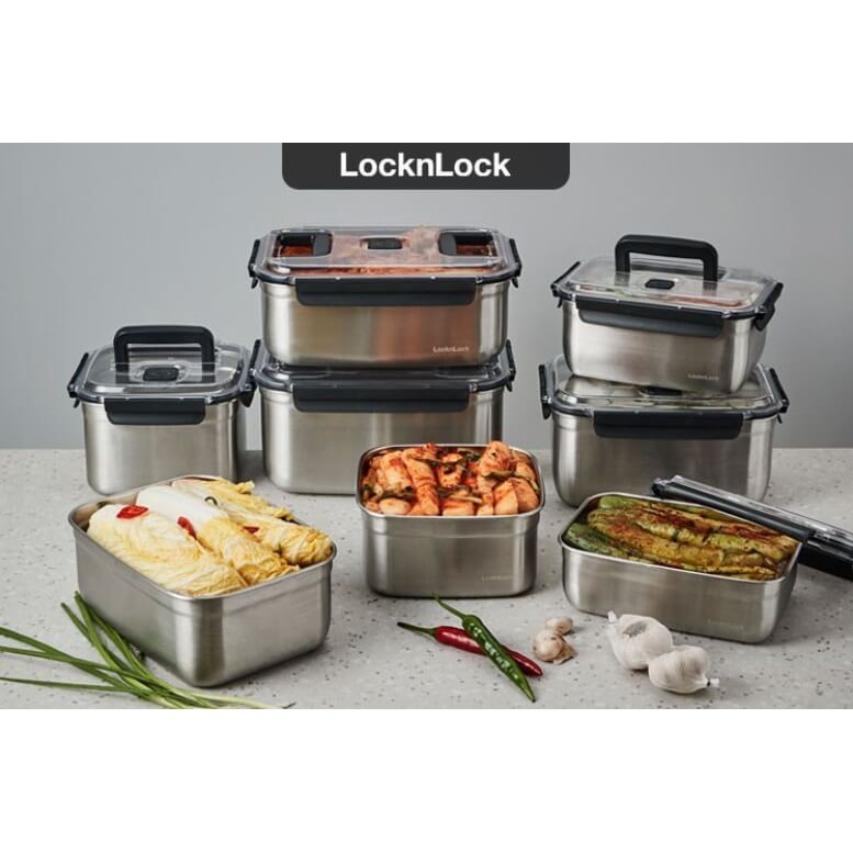 Lock&Lock Stainless Steel Breathing Kimchi Fermentation Food Storage