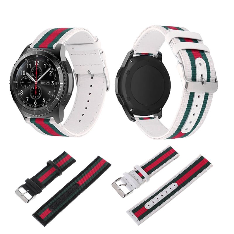 For Samsung Gear S3 Frontier Classic Smart Watch Band 22mm Leather Gucci  Pattern