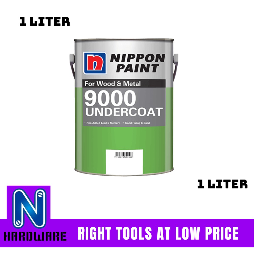  Nippon  Paint  9000 Undercoat Cat  Undercoat Besi  Kayu  1L 1 