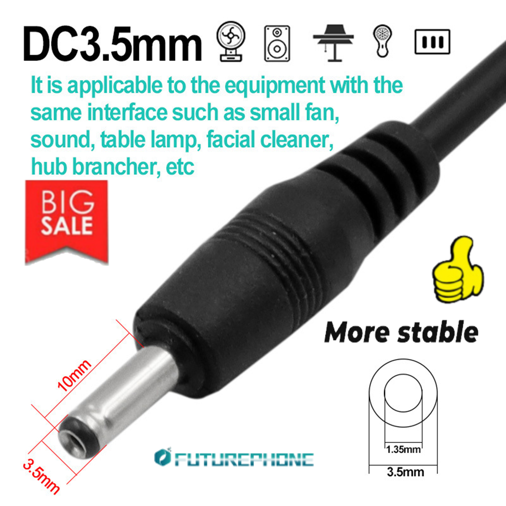 USB to DC3.5*1.35mm DC3.5 power cord DC3.5 Aircond Air Cooler Cable USB ...