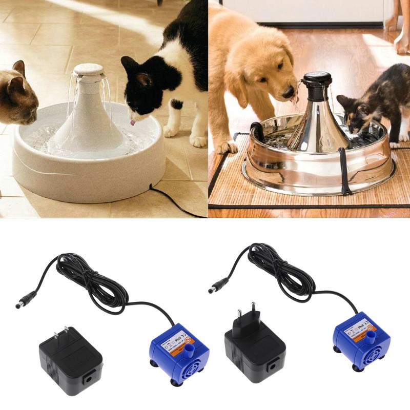 Automatic Pet Cat Water Drinking Fountain Silenced Fountain Pump Power
