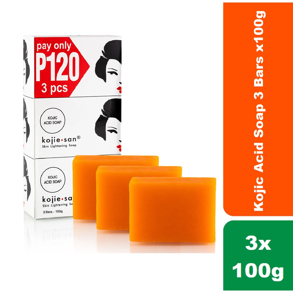 Kojie San Skin Lightening Kojic Soap 3 Bars X 100g Shopee Singapore