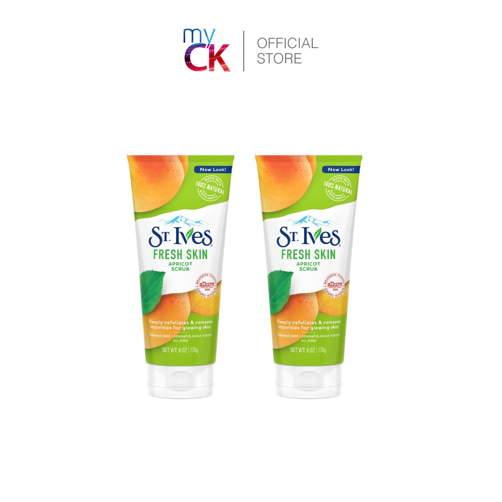 (Bundle of 2) ST. IVES Fresh Skin Apricot Facial Scrub