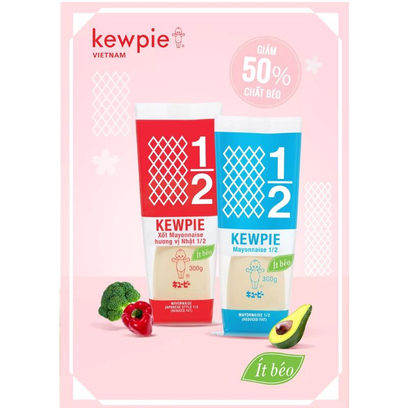 For EatcleanMayonnaise 1 / 2 Low Fat Kewpie / Mild Sweet 300gr