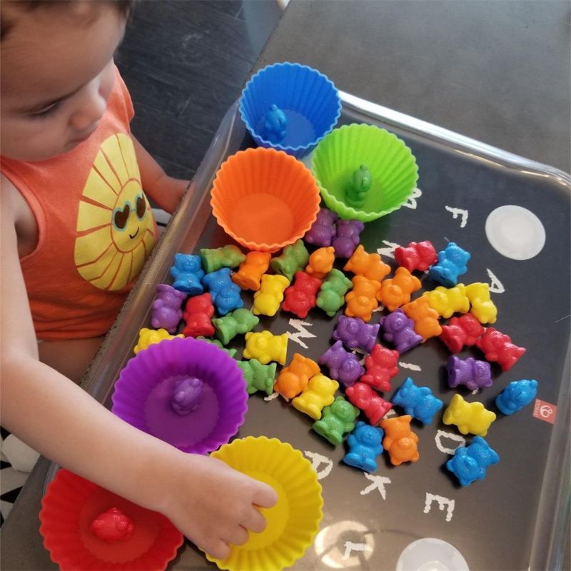 60PCS  Counting Bears Weights Math Toy for Kids Toddlers 