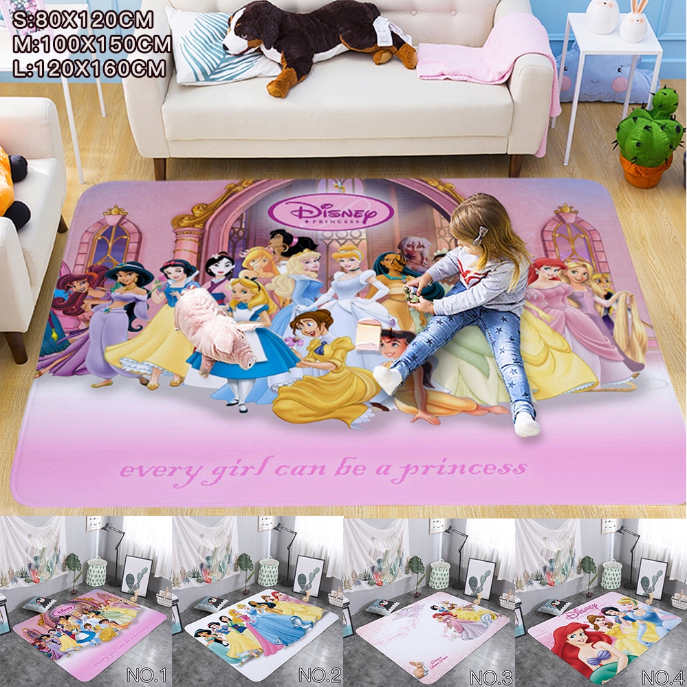 Disney Princess Printed Ground Mat Children's Room Bedroom Home
