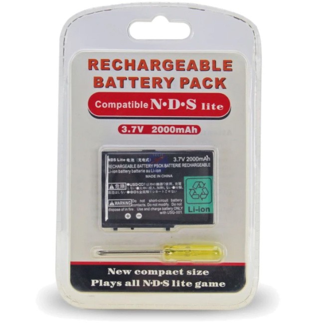 Nintendo DS Lite, NDS Lite, NDSL Li-ion Rechargeable Battery