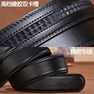 Image of thu nhỏ 3.0cm 3.5cm Wide Without Buckle Automatic Buckle Men's Belt Genuine Cowhide Leather  Belt for Men's Strap for Auto Slide Buckle(No Buckle) #4