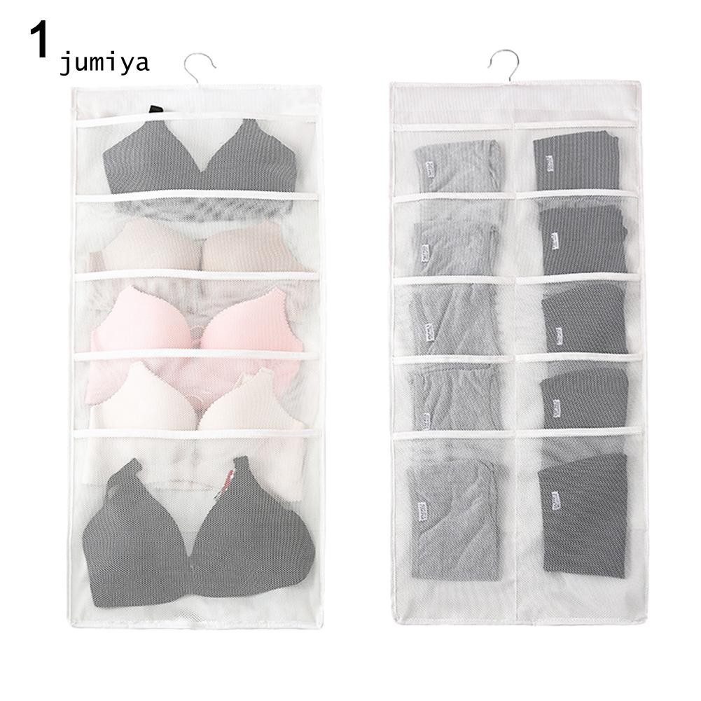 Jy Over Door Clear Hanging Bag Socks Bra Underwear Rack Storage