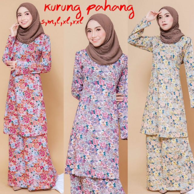 Promotion Ready Stock Kurung Moden Pahang English Cotton Clothes Hanging Clothes Shopee Singapore