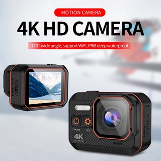 Action Camera 4K 30fps 16MP Waterproof Sport DV 2'' IPS Screen Helmet Outdoor Mini WiFi Video Cam
