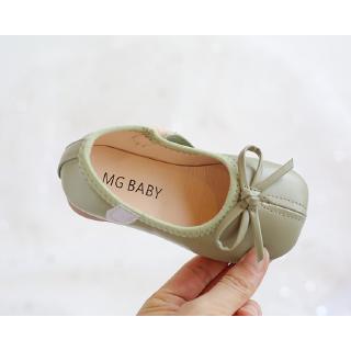 Fresh Girls Plain Pigmented Bowknot Velcro Soft Leather Shoes Square Head Anti-skid 2-6 Years Old Kids Princess Shoes #6