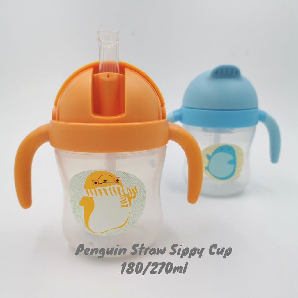 Baby PP Training Drinking Water Bottle with Straw and 