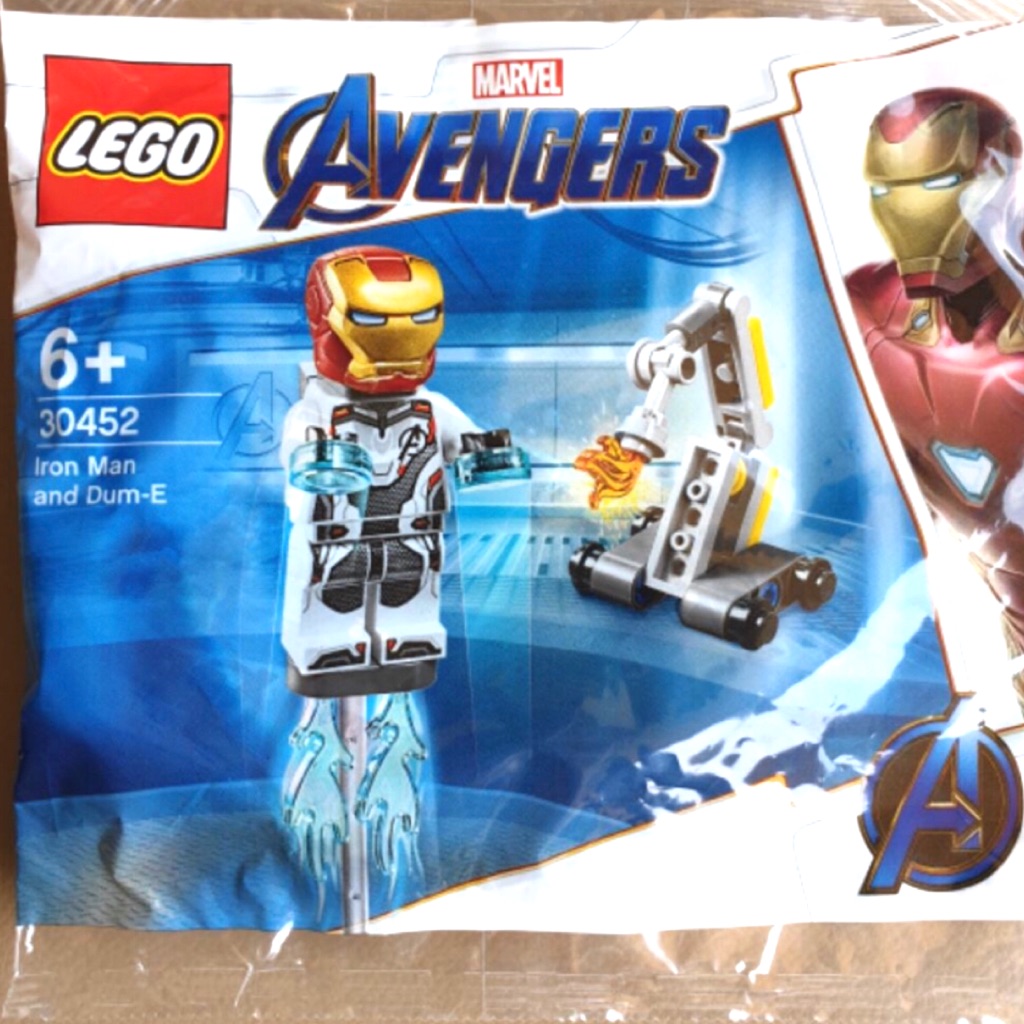 lego iron man and dum e