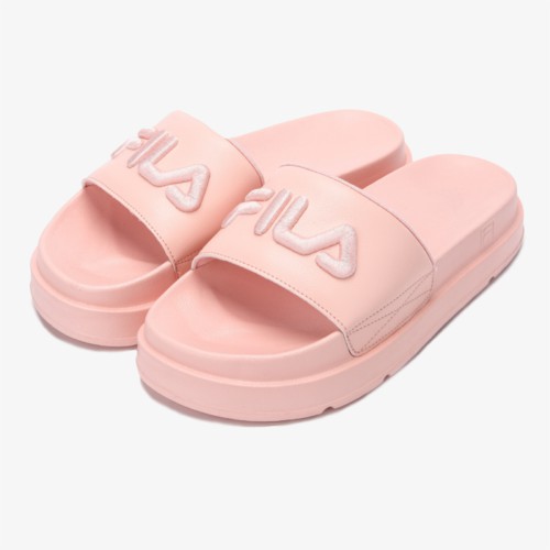 pink fila flip flops