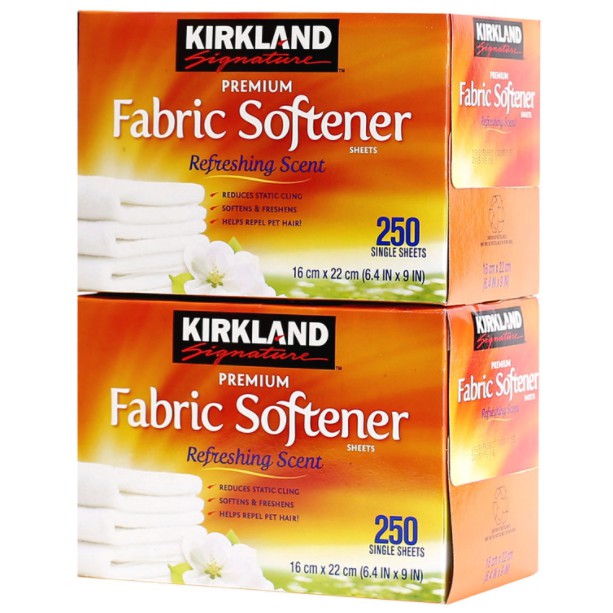 Kirkland Signature Fabric Softener Sheet 250ct x 2pack (total 500