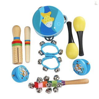 J Shop Kids Wooden Castanet Children Rhythm Musical Percussion Instrument Toy Pack of 2pcs