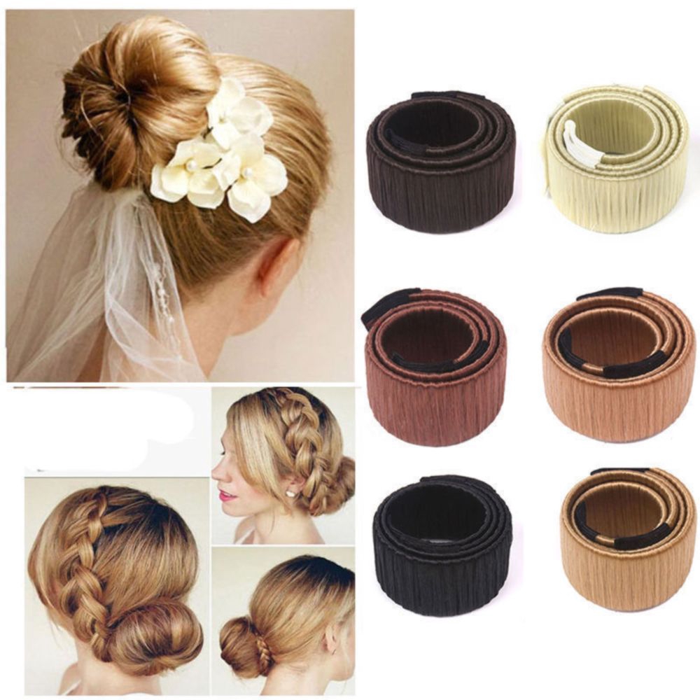 Synthetic Women Girl Magic Hair Bun Maker French Dish Twist Diy
