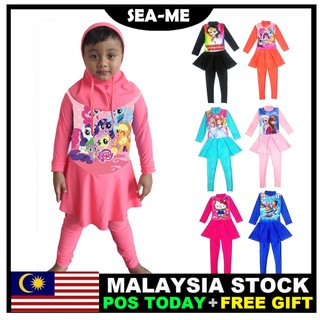 SEA ME   Pos dari PENANG   Long Sleeve Muslimah  Swimwear 