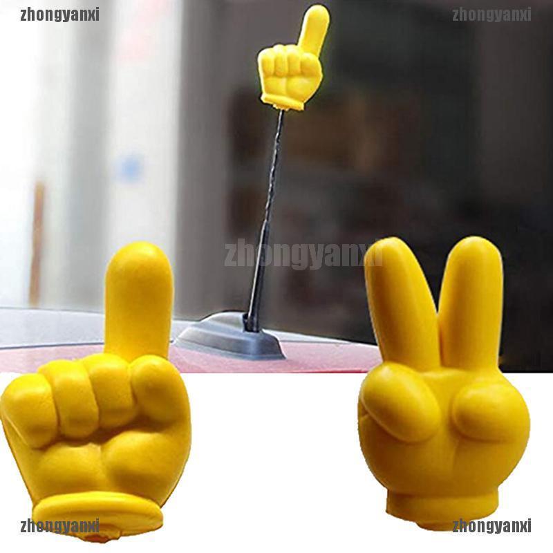 1 Pcs Lovely Headphones Boy Eva Decorative Car Antenna Topper Balls Yellow SR 