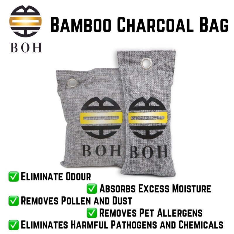 BOH Bamboo Charcoal Bag (Odour Absorber, Odour Eliminator) Shopee