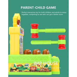 IMP HOUSE Whac-A-Mole Game With Two Hammers Family Game Kids Toys Interactive Toy #4