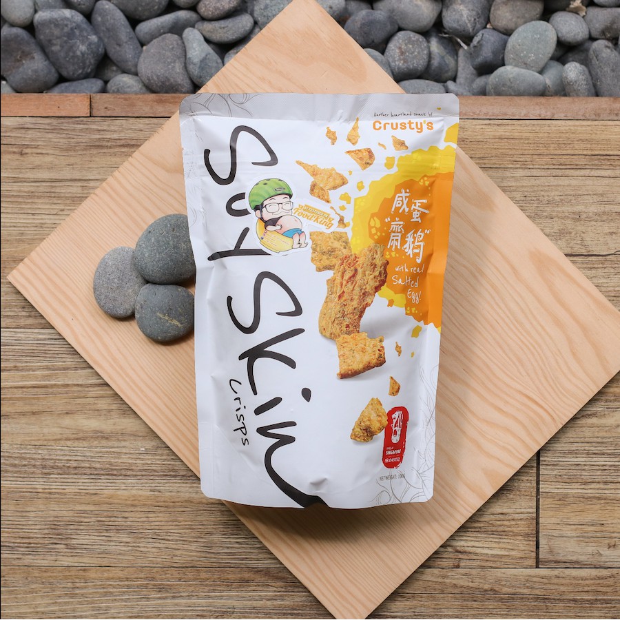 Crusty's Soy Skin Crisps Salted Egg 100g Shopee Singapore