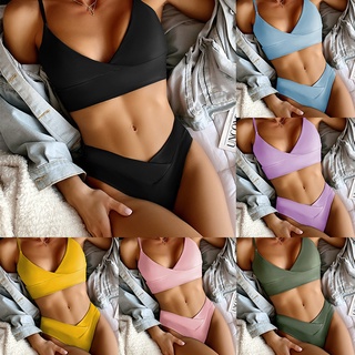 Image of U-neck Sexy Bikini High Waist Split Swimwear