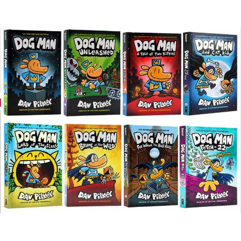 Sg Stock 8 Books Dav Pilkey Dog Man Collection Hardcover Dogman Book Shopee Singapore