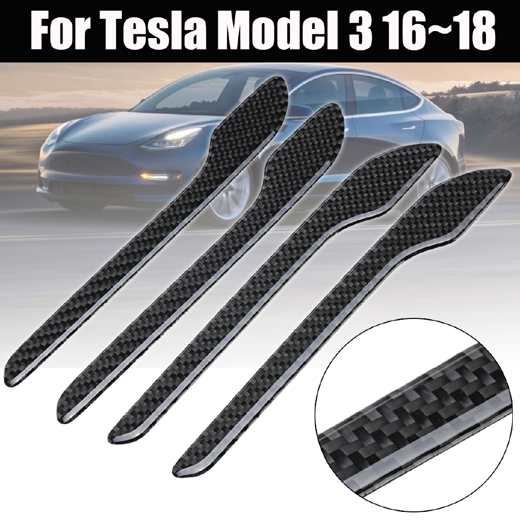 Motors 4 Pcs Door Handle Overlay Vinyl Decal Kit Fit Tesla Model 3