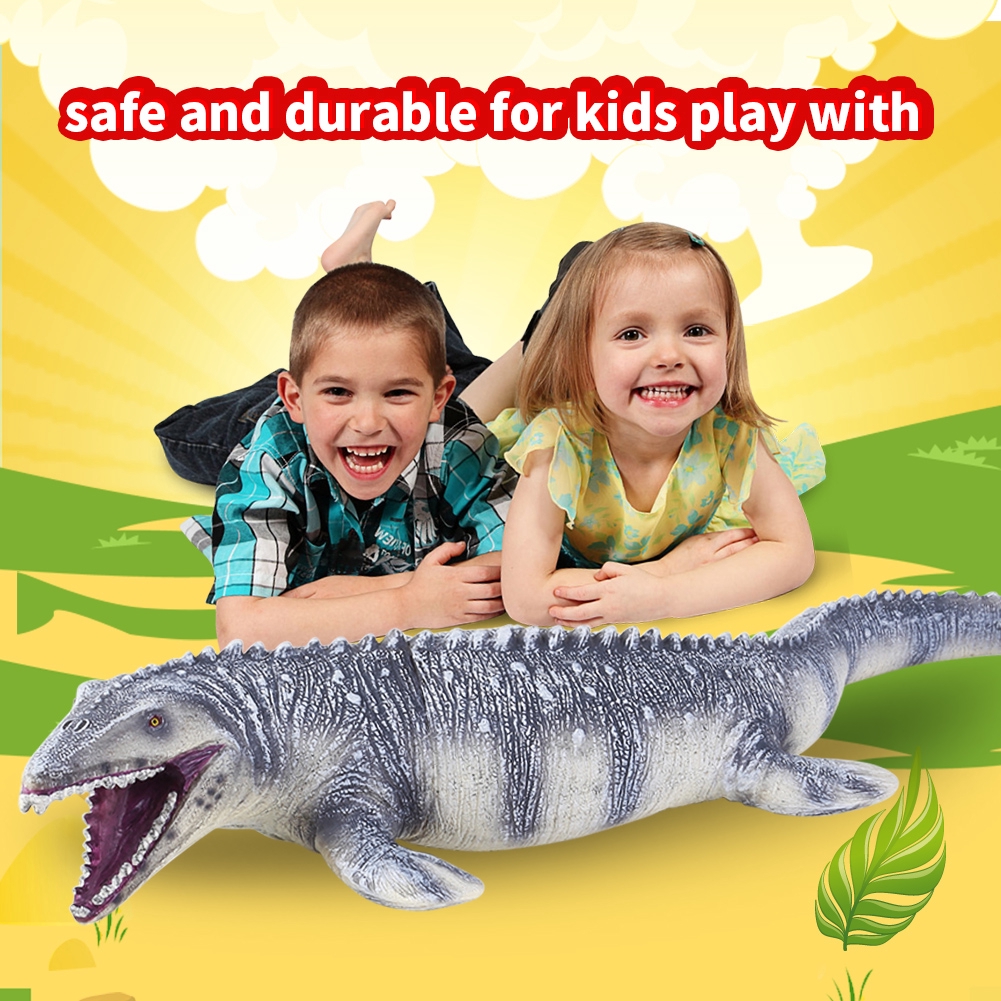 mosasaurus toy in water