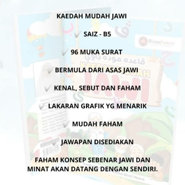 Shop Malaysia Kaedah Easy Jawi Preschool Book Learning Jawi Way Interesting Shopee Singapore