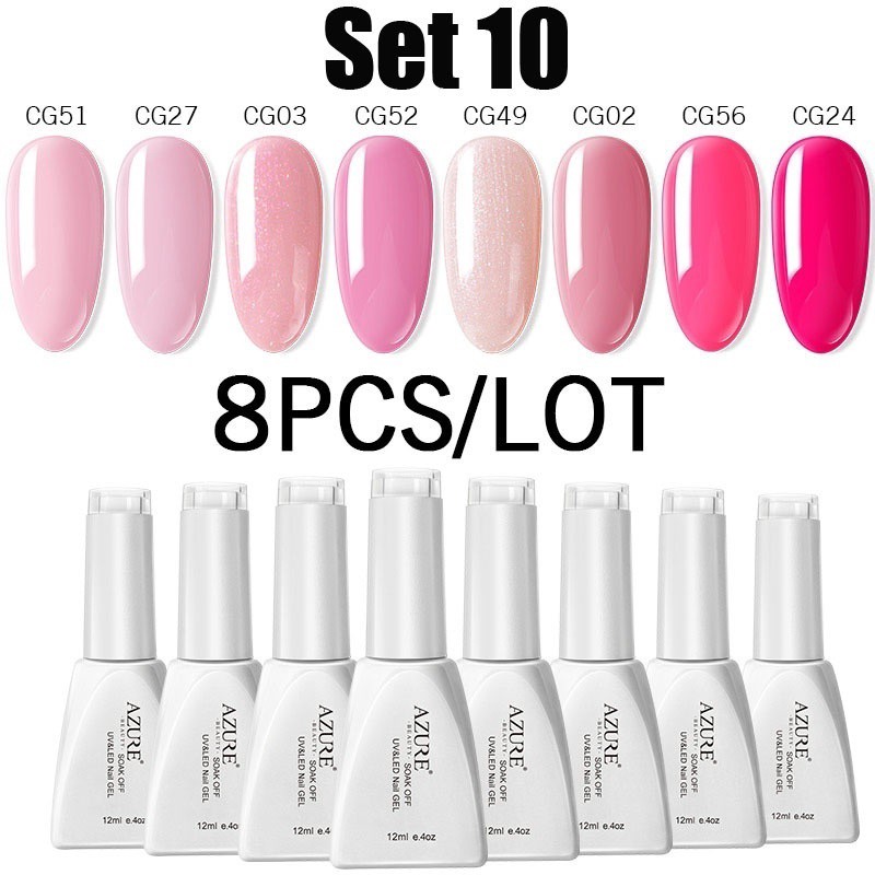 8pcs Set Gel Nail Polish Set 12ml Soak Off Uv Gel Nail Varnish Kit Nails Manicure Kit Shopee Singapore